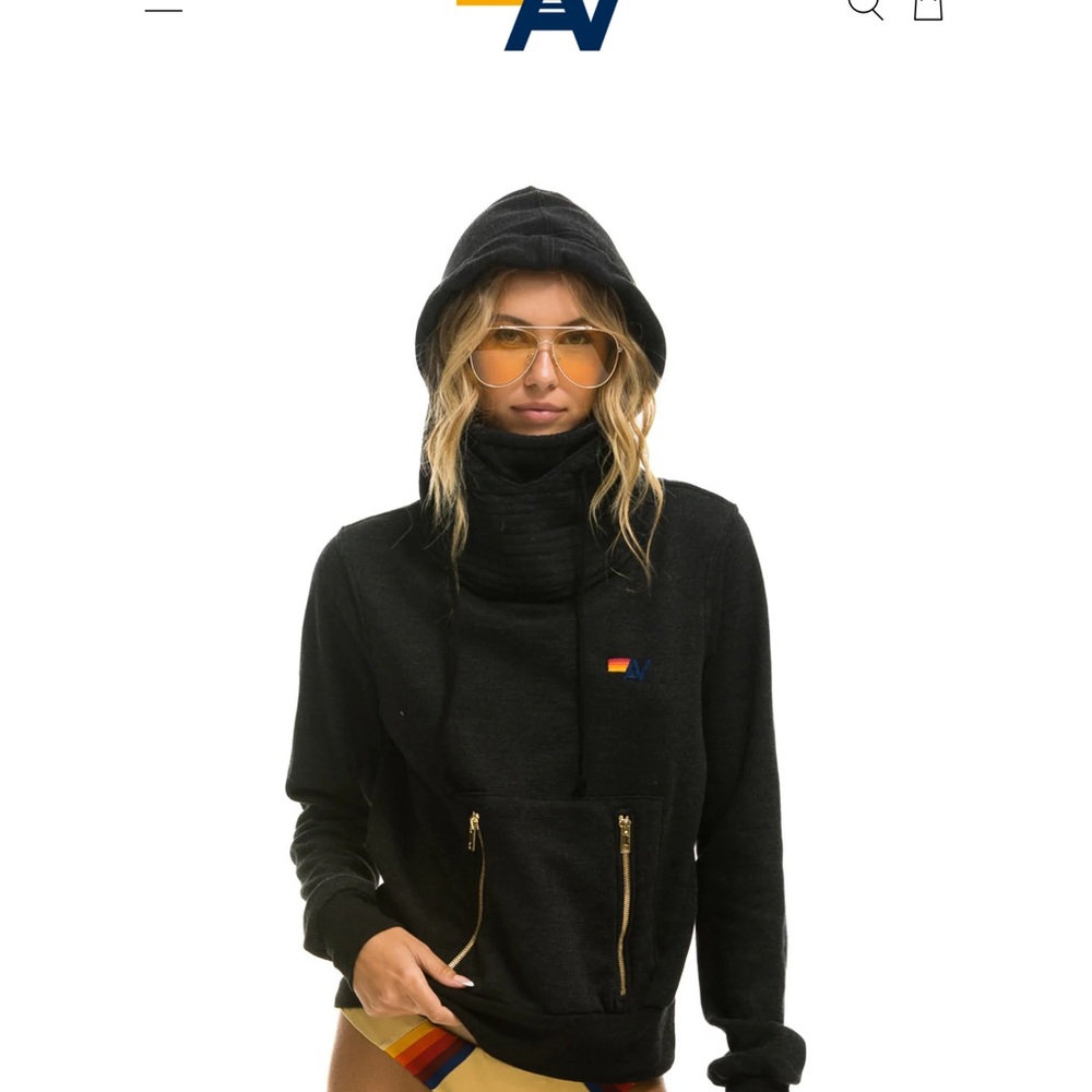 NWT Aviator Nation Black Ninja Hoodie